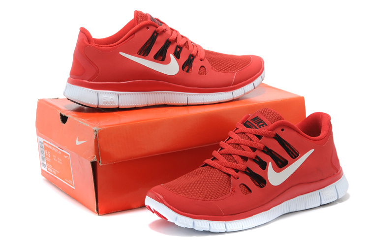 nouvelle Nike Free 5.0 ainsi que les hommes blancs rouges de chaussures de course (1)